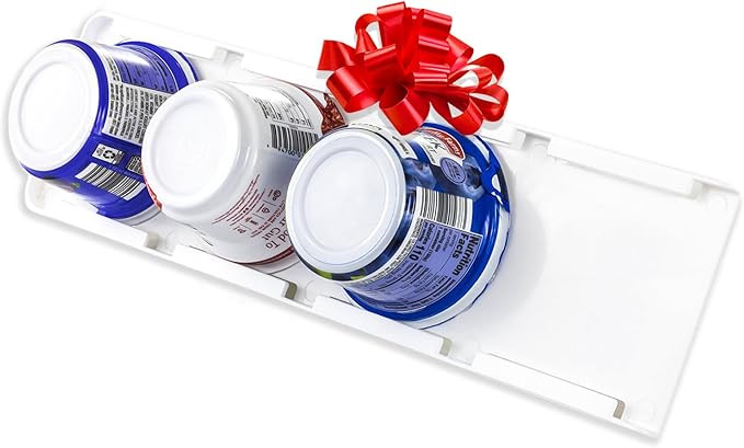 Space Saving Yogurt Organizer for Fridge - Peel & Stick Fridge Storage Organizer for Up to 4 Wide... | Amazon (US)