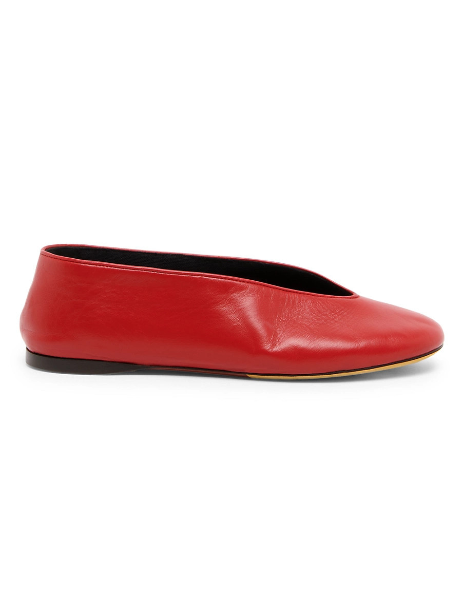 Women's Duck Leather Flats - Red - Size 9.5 | Saks Fifth Avenue