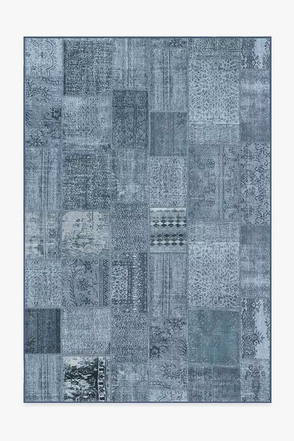 Patchwork Blue Tufted Rug | Ruggable