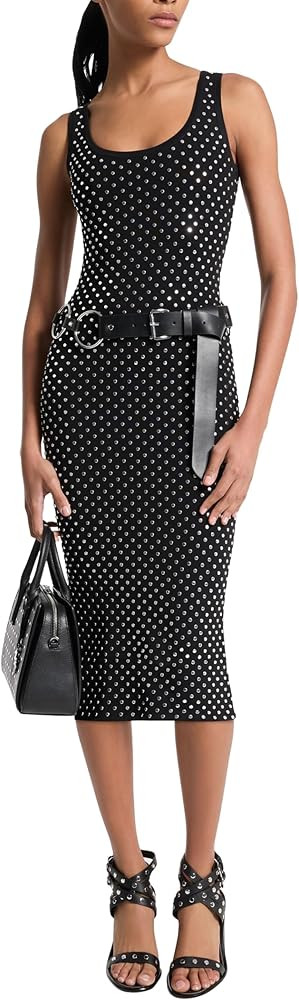 Michael Kors Women's Studded Scoop Neck Dress | Amazon (US)