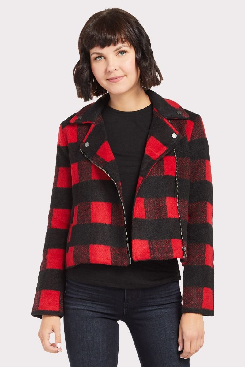 Plaid Moto Jacket | Evereve
