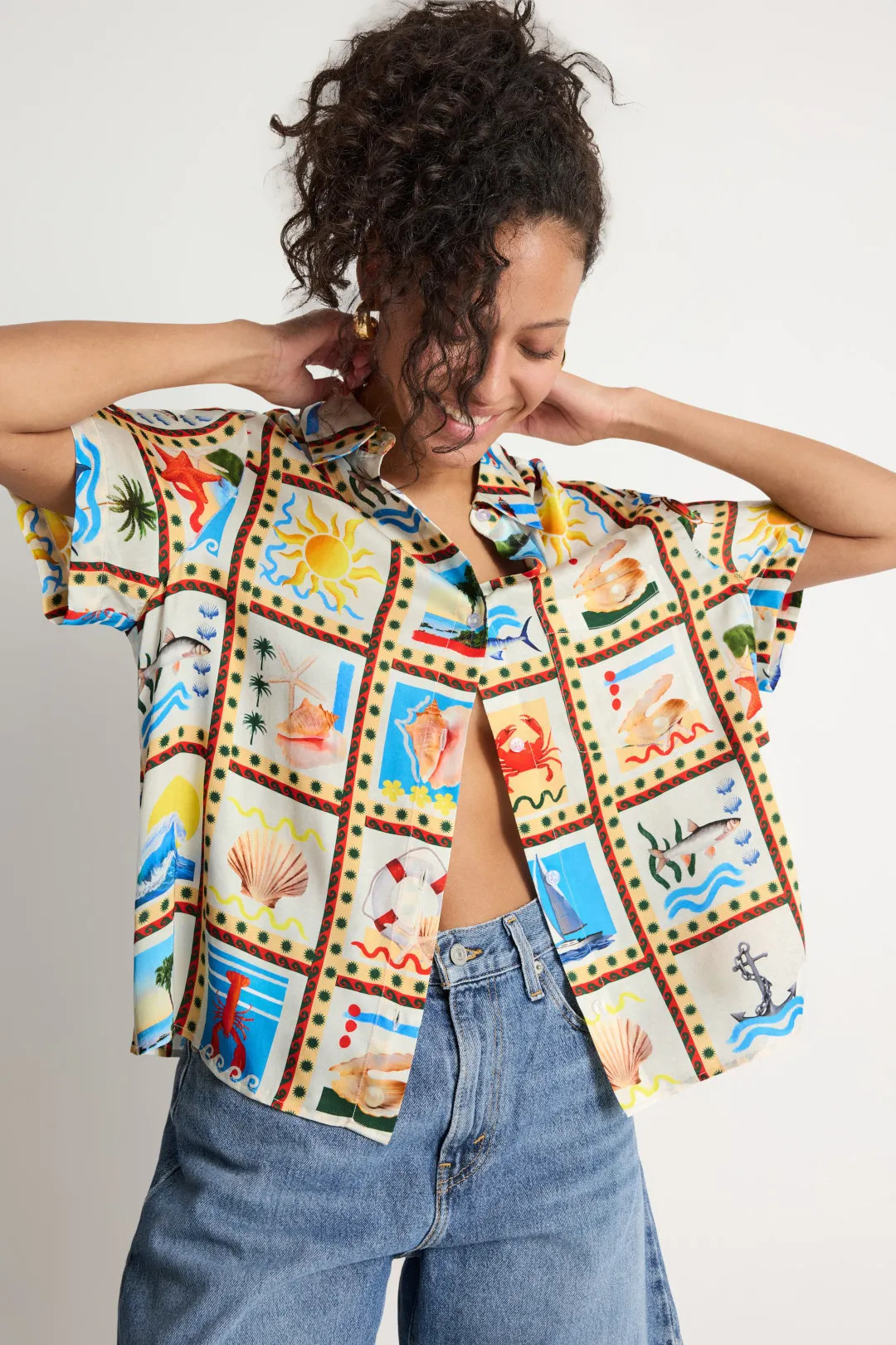 WEWOREWHAT Short Sleeve Dad Shirt | Rent the Runway