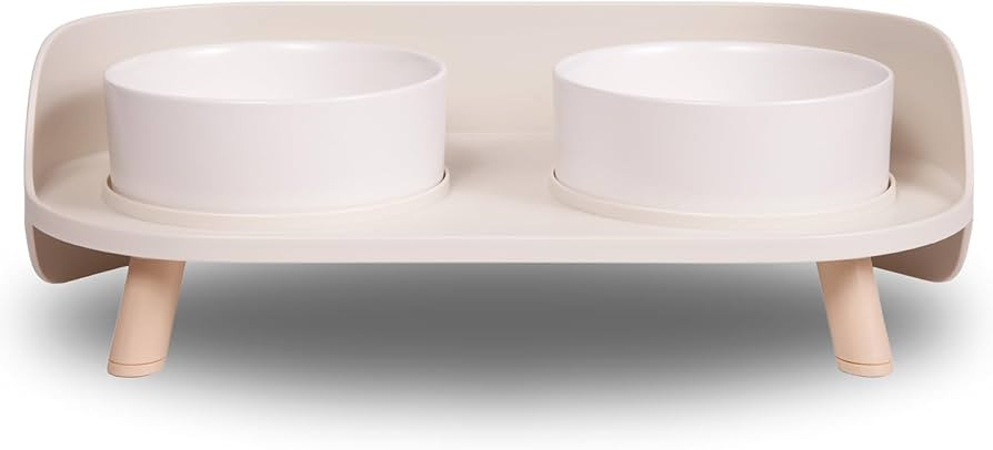 A4DOG Ceramic Dog Bowls with Stand - Elevated Dog Water and Food Bowl Set 13.5oz Cat & Dog Feedin... | Amazon (US)