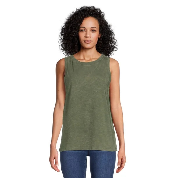 Time and Tru Women's Mineral Wash Tank Top, Sizes XS-XXXL | Walmart (US)