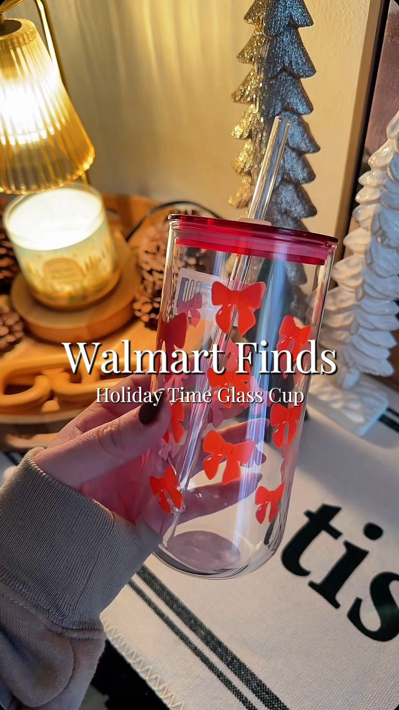 Aesthetic Glass Holiday cups for less than $4?! Sign me up! This Walmart find is a hit! They have 4 different prints! A must have for all your coffee, cocoa, and festive drinks! 🎄✨

#LTKSaleAlert #LTKHome #LTKHoliday