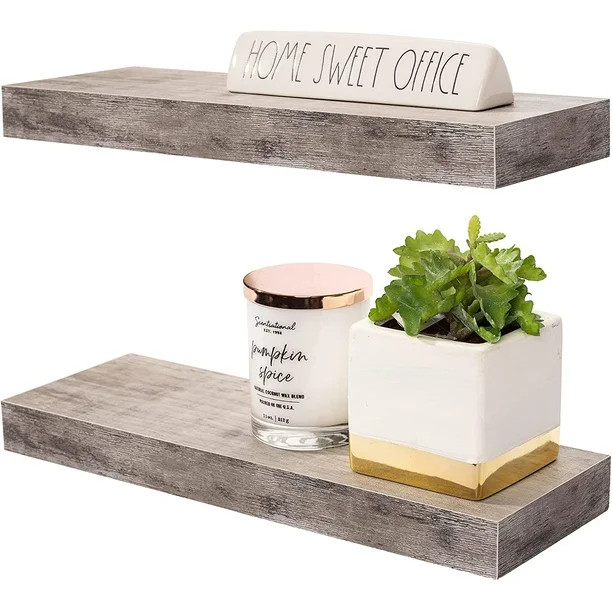 Sorbus 2 Tier Wall Mount Floating Shelves, for Photos, Decorative Items and Much More, Farmhouse ... | Walmart (US)