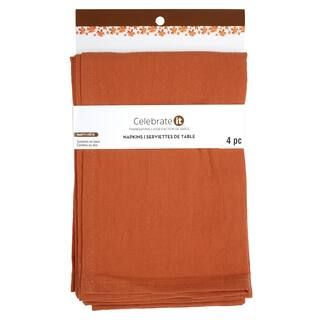 Orange Thanksgiving Linen Napkins by Celebrate It®, 4ct. | Michaels Stores