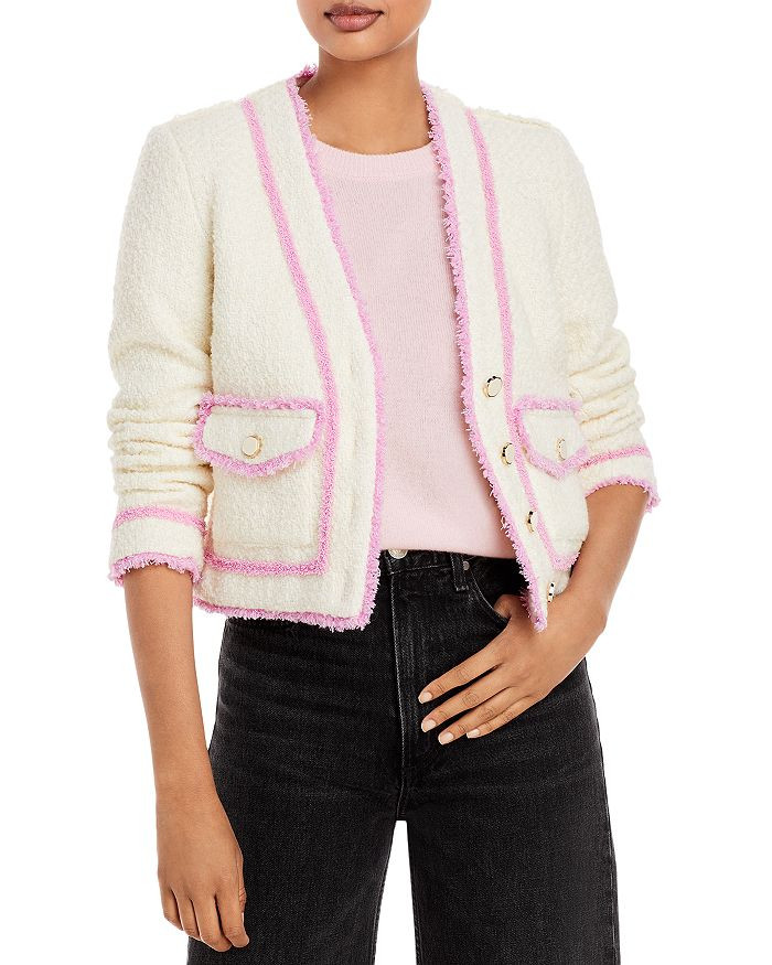 AQUA Boucle Contrast Trim Jacket - 100% Exclusive Women - Bloomingdale's | Bloomingdale's (US)