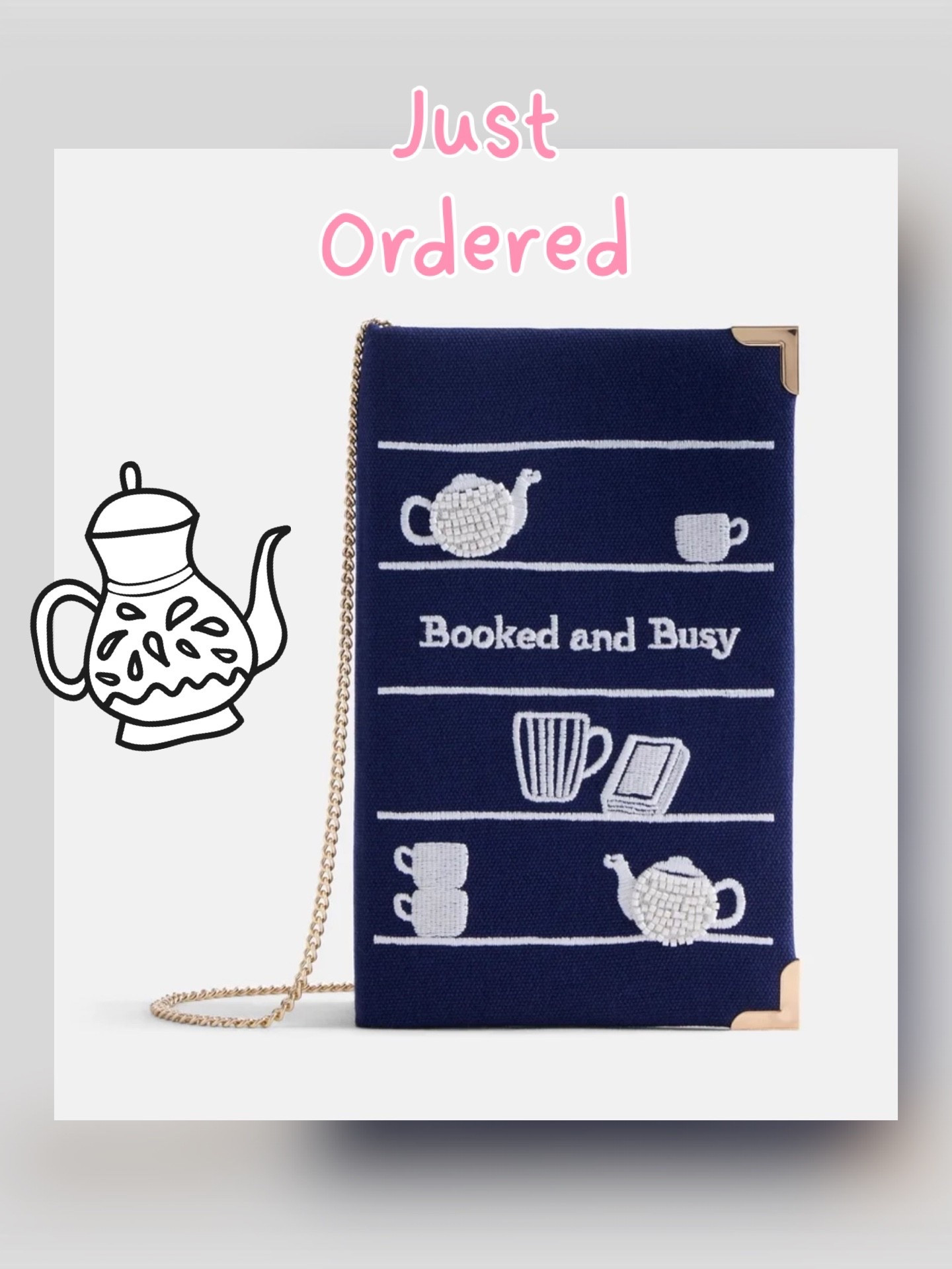 Booked & Busy Book Crossbody 📚☕️

Calling all book lovers! 🤍📖 This adorable book-shaped crossbody from Walmart is the cutest conversation starter. The “Booked and Busy” design with teacups and teapots is perfect for bookstore dates, library runs, book club, afternoon tea, or cozy fall outings. It has that boutique-inspired look at an affordable price, making it such a fun accessory to add to your collection.

Whether you’re treating yourself or shopping for the reader in your life, this whimsical bag is one you’ll reach for all season long. 📚✨

Book lover gift, book club accessories, book purse, book-shaped bag, Walmart fashion finds, affordable handbags, literary style, cozy aesthetic, fall accessories, reader gifts, tea lover accessories, preppy style, boutique look for less, statement crossbody, whimsical fashion.

#LTKSeasonal #LTKOver40 #LTKootd