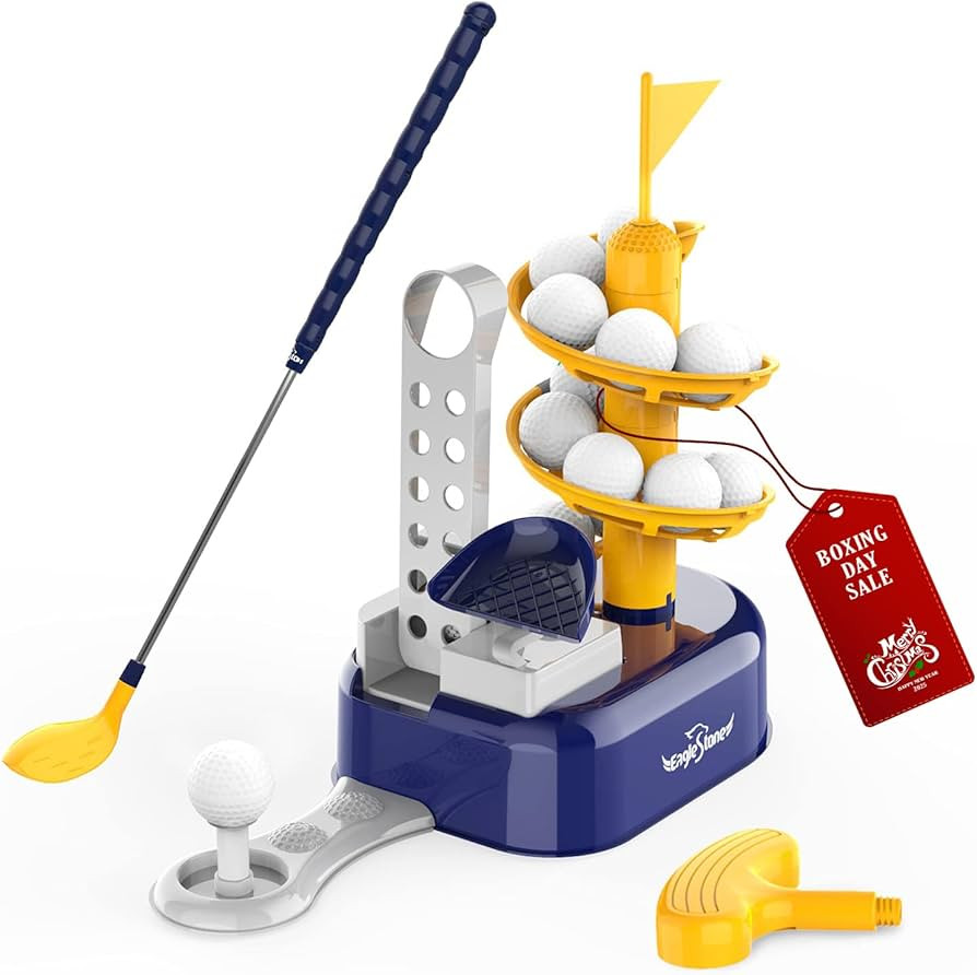 EagleStone Toddler Golf Set with Foot Pedal Launcher, Kids Golf Toy for Ages 3-8, Includes Adjust... | Amazon (US)