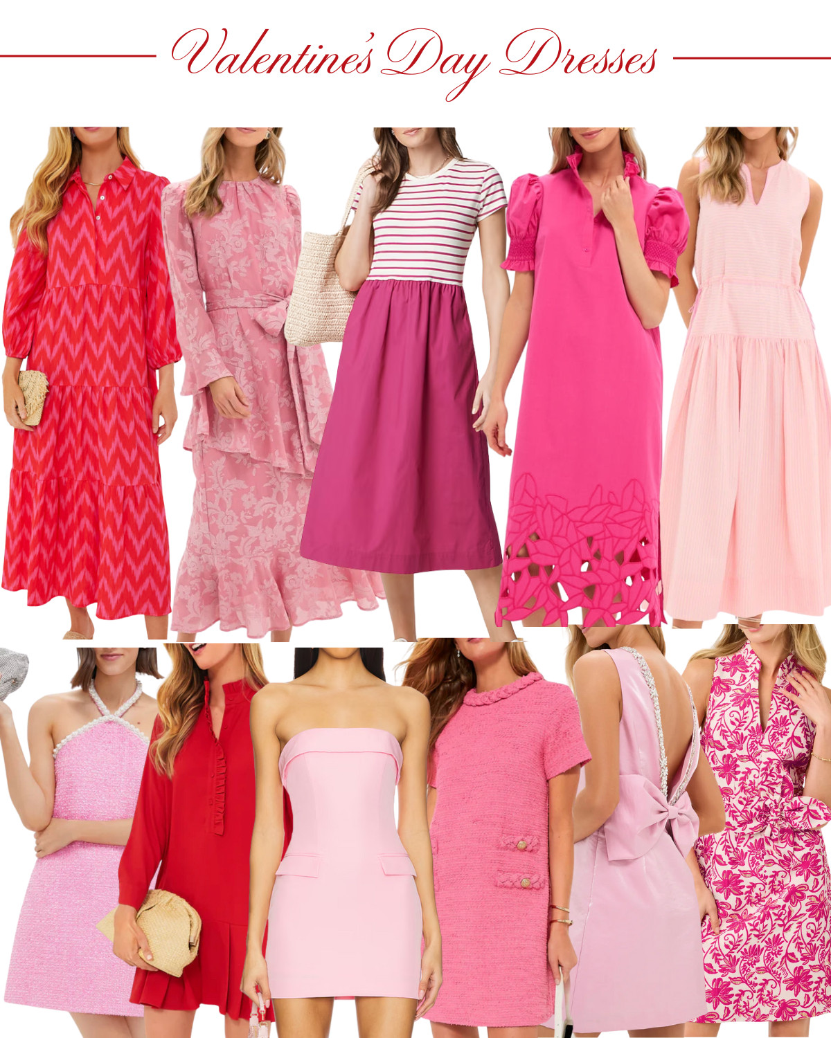 Valentine's Day dresses. Date night dresses. Pink and red dresses. VDAY Dresses. More on DoSayGive.com  

 #LTKValentine #LTKootd #LTKSaleAlert