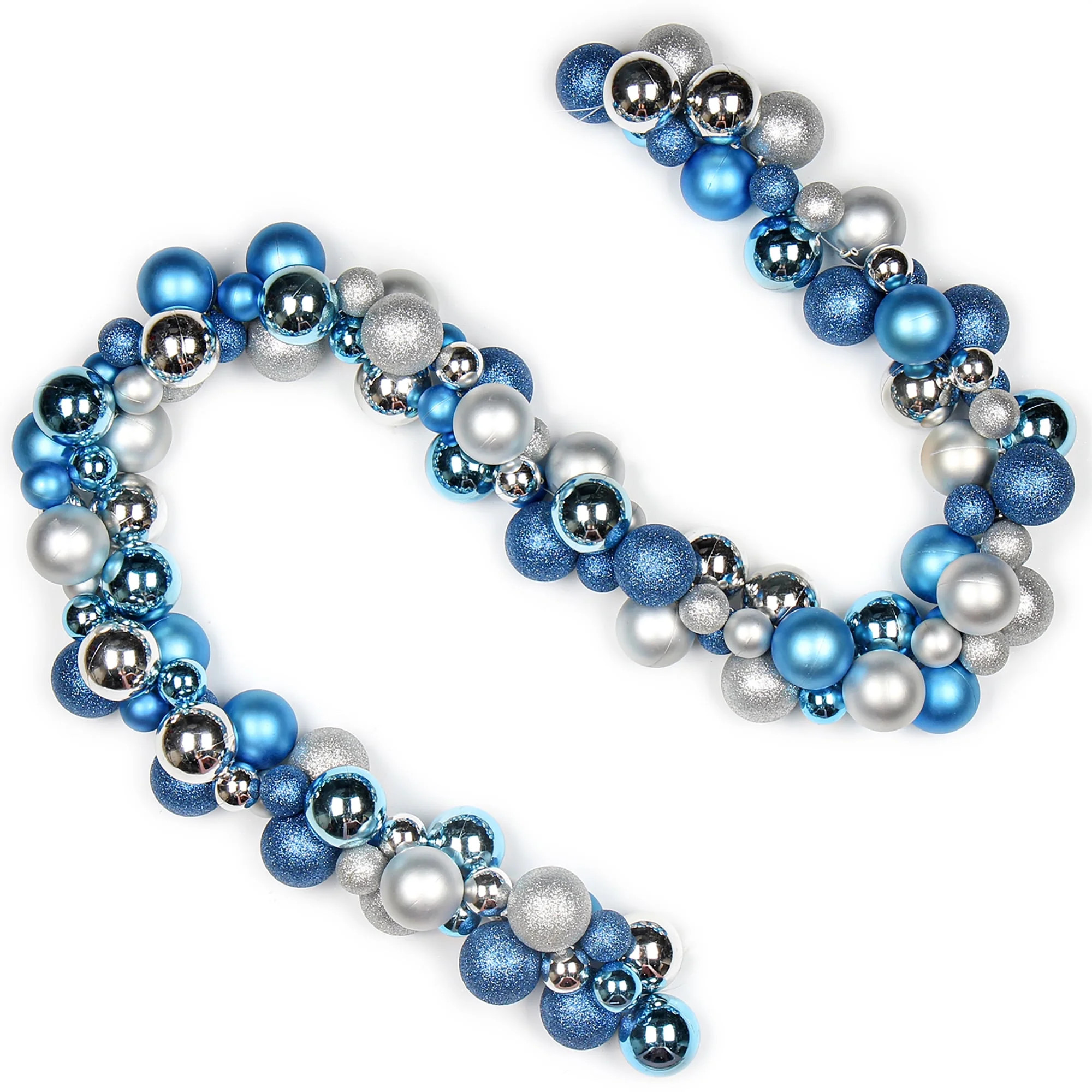 GnFlus 6Ft Christmas Ball Garland Ornaments Shatterproof Xmas Hanging Balls Holiday Party Wedding... | Walmart (US)