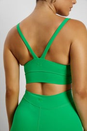 Elise V Back Cami Crop Top - Bright Green | MESHKI US
