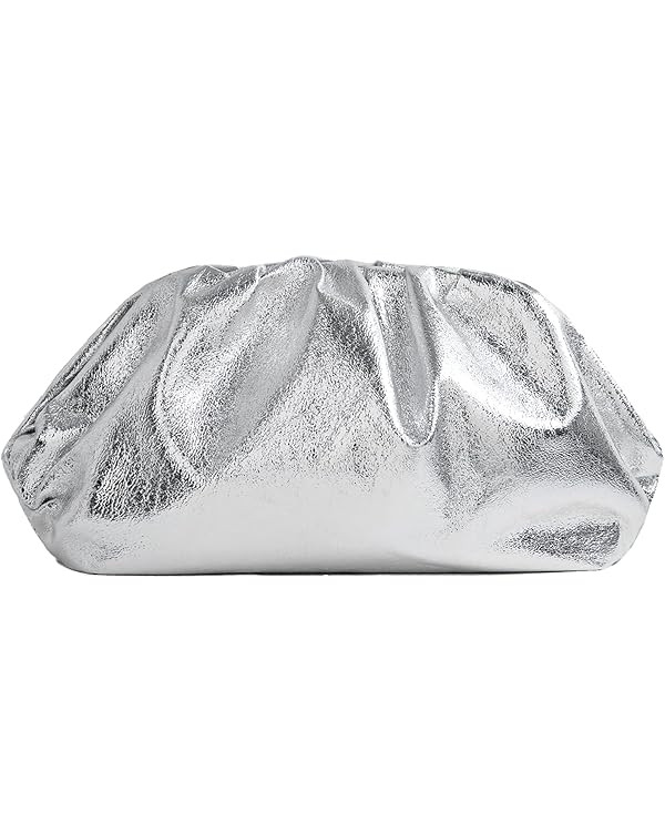 PHILOMENA Dressy Vegan Leather Clutch Purse for Women, Soft Pleated PU Evening Purse for Weddings... | Amazon (US)