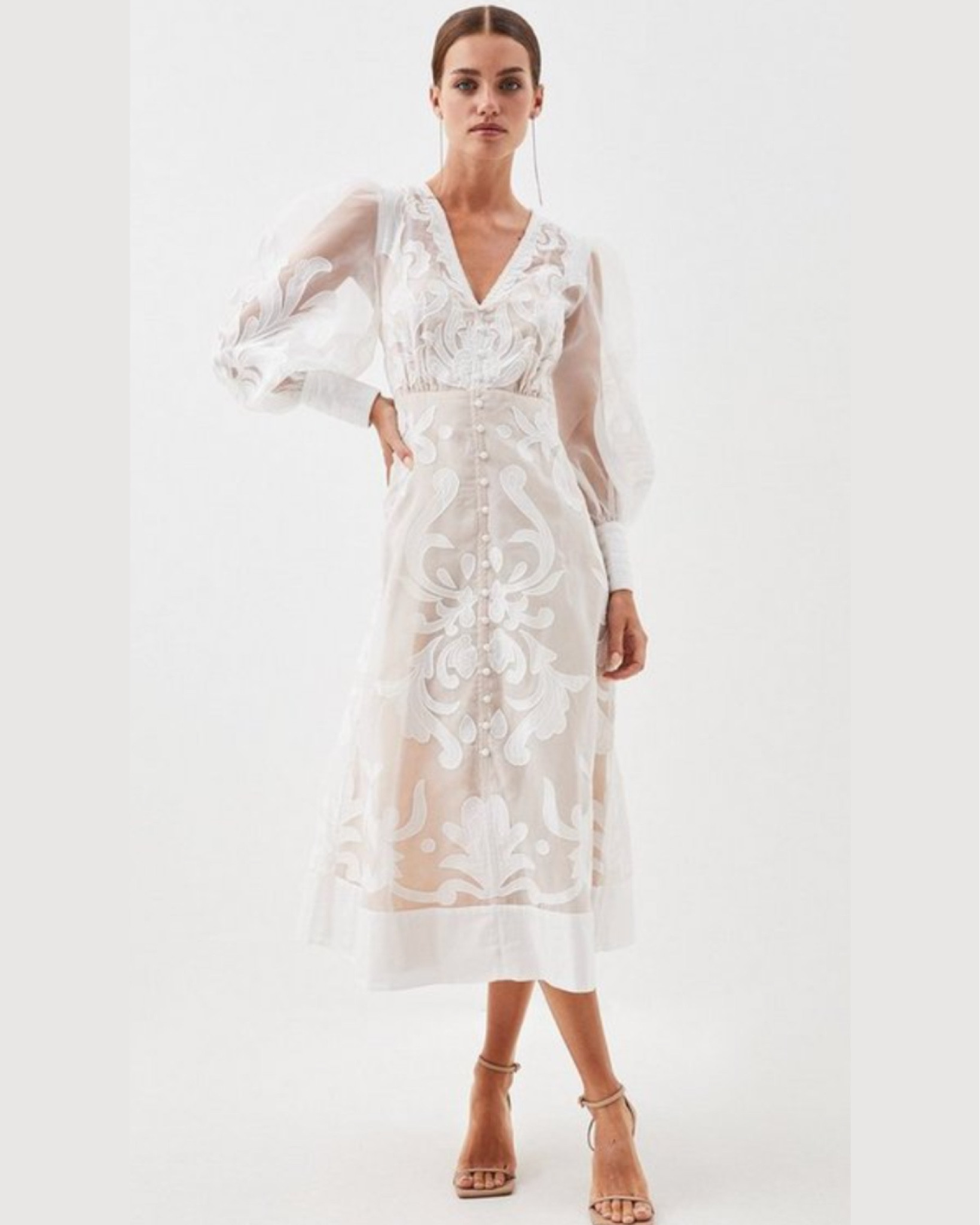 Beautiful detailing on this #sale bridal midi!

#LTKwedding #LTKsalealert