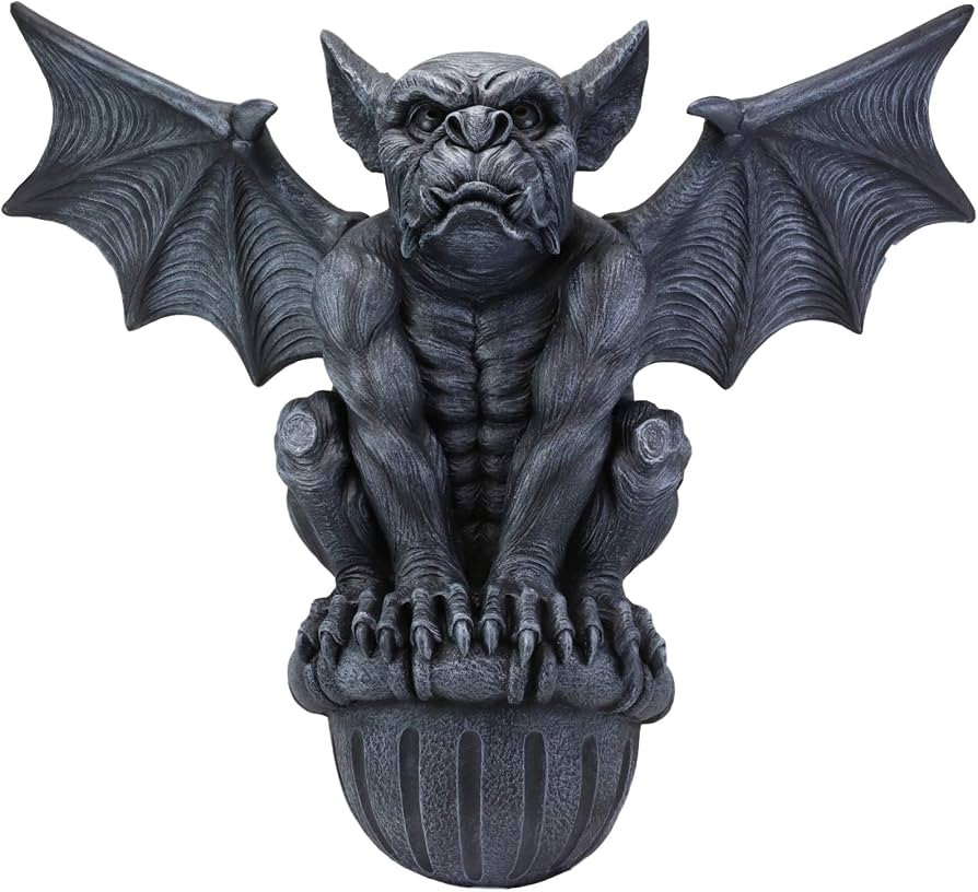 Ebros Large Oxford Manor Gothic Winged Warden Gargoyle Crouching On Ledge Decorative Wall Decor P... | Amazon (US)