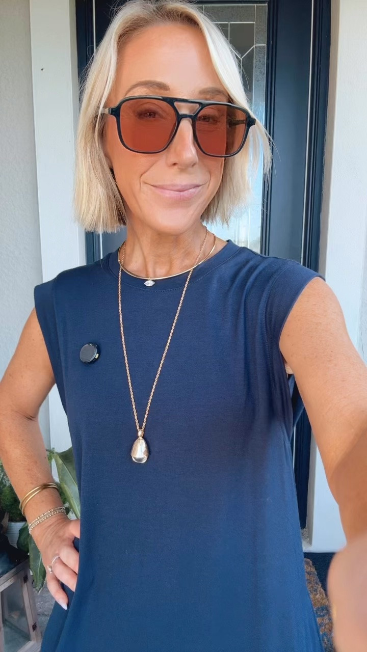 My bus stop ootd:
• navy maxi shirt dress - size small. 
• sandals - tts. 
• sunglasses & jewelry linked.

#LTKootd #LTKSeasonal #LTKOver40