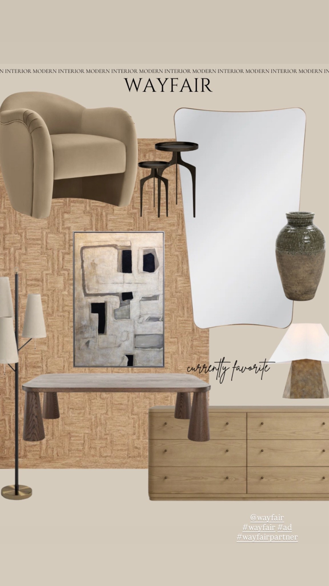 Some of my current favorite @Wayfair finds around for modern organic home interiors  ✨
🤍✨

Dresser, organic mirror, abstract art, modern lamp, area rug, accent chairs, side tables, organic modern home styling, coffee table 


#wayfair #wayfairpartner #ad


#LTKHome #LTKSeasonal #LTKSaleAlert