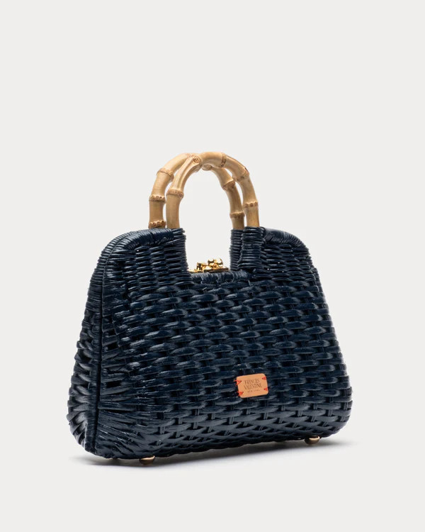 Buzzy Basket Wicker - Navy | Frances Valentine