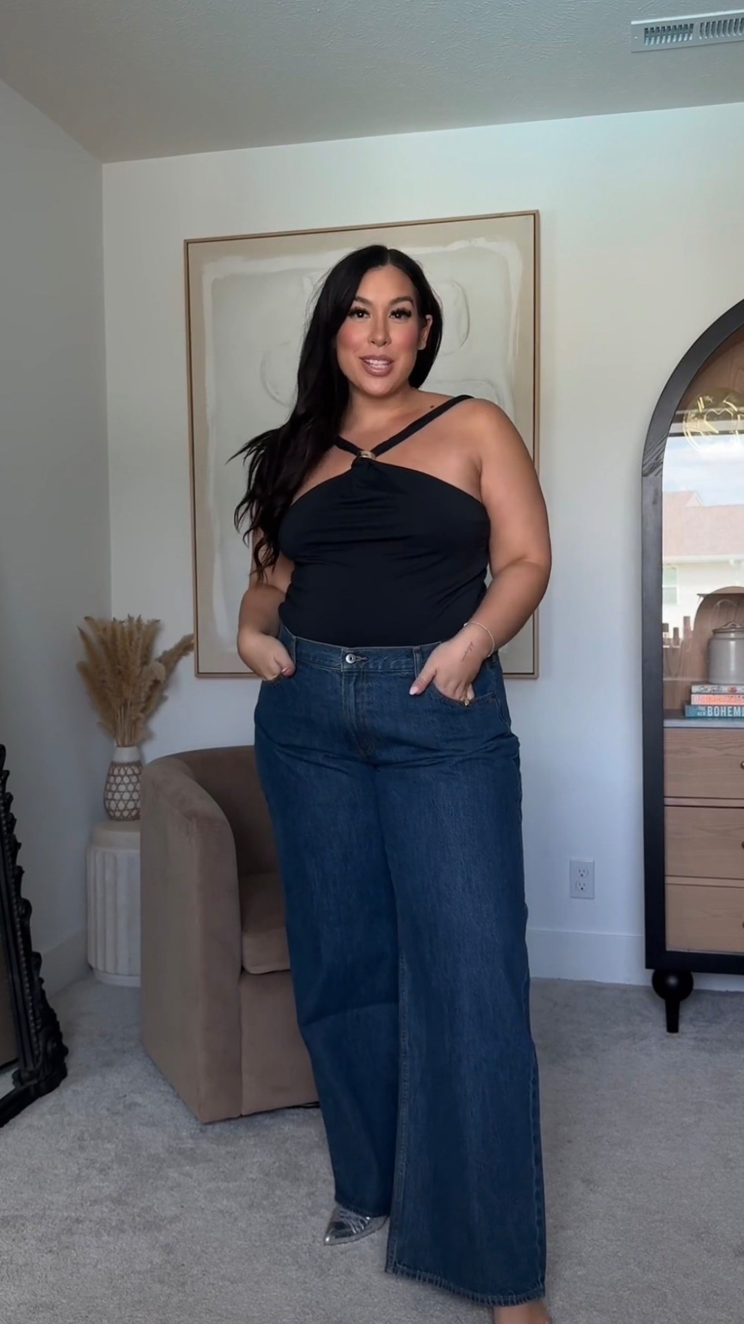 Curve Love Low Rise Loose jeans that are so flattering and comfortable! Wearing size XL and size 16! Linking similar tops 🖤

#LTKgrwm #LTKootd #LTKSeasonal