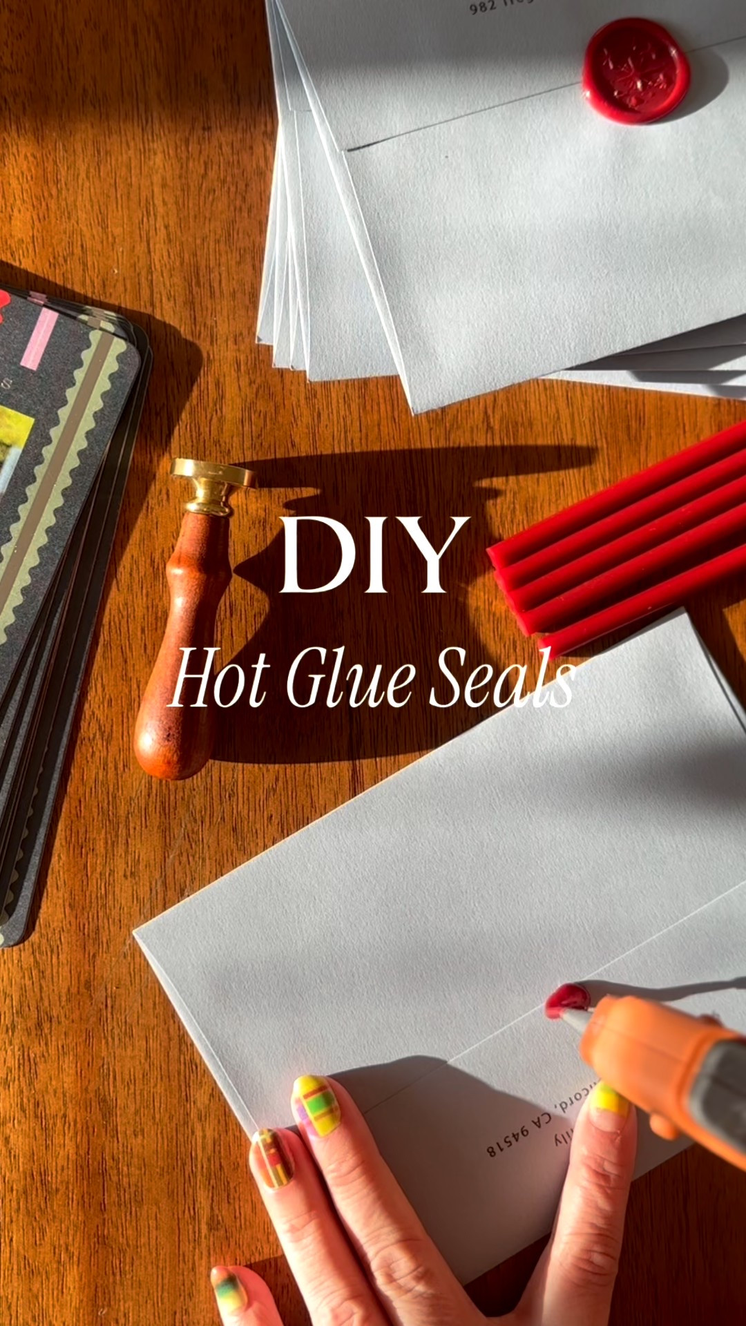 Did you know you can make “wax seals” with just a glue gun and glue sticks?! ✨
Yep—no fancy kit needed. Just melt, stamp, and boom: instant designer-level envelopes for your holiday cards 🎄📬
It’s one of my favorite little DIY hacks because it looks luxe but takes about 10 seconds (my kind of project).
Want the exact tools I’m using? Comment WAX and I’ll send you the link! 💌

#LTKHoliday #LTKHome #LTKGiftGuide