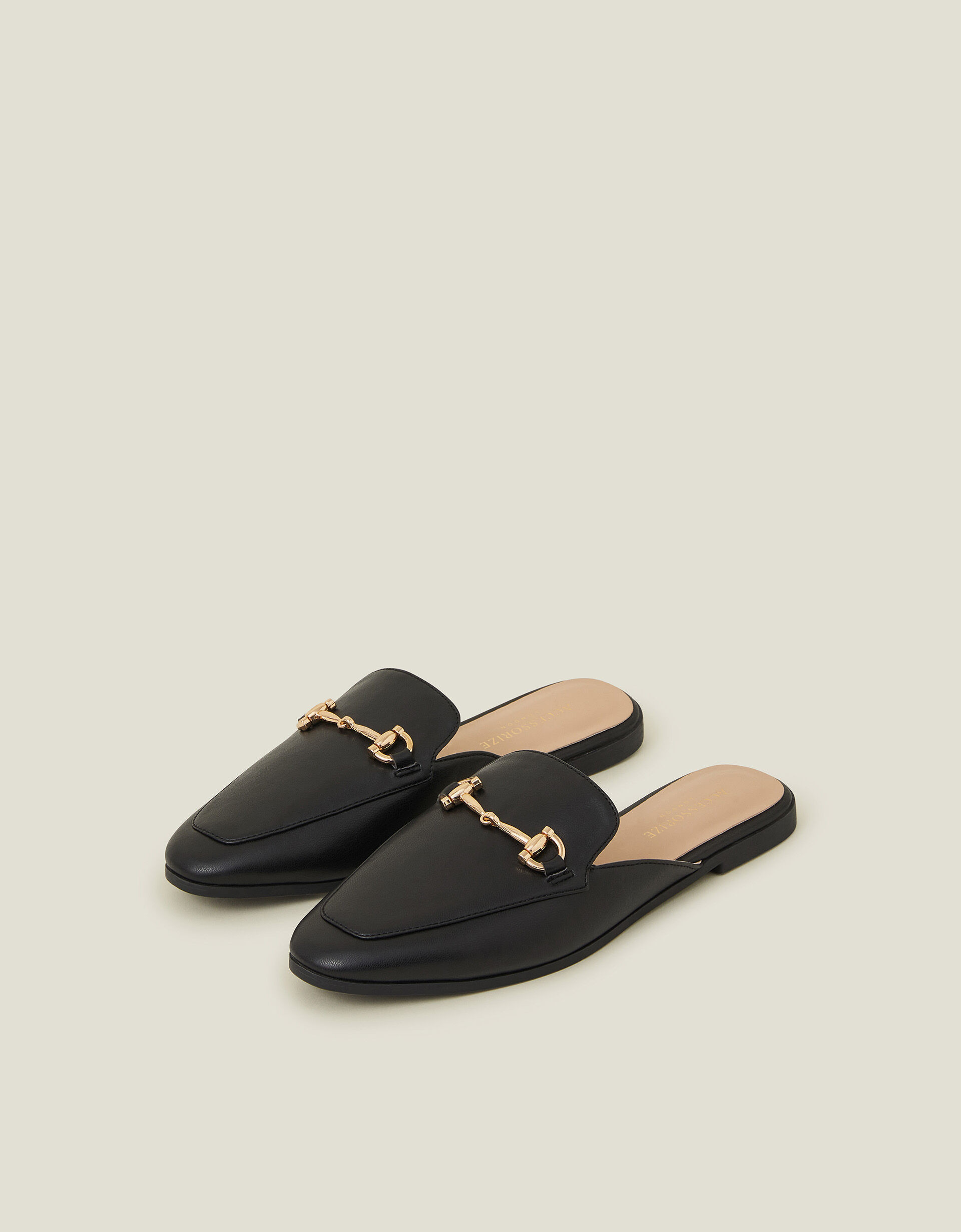 Backless Metal Bar Loafers Black | Accessorize (Global)