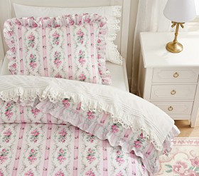 LoveShackFancy Dreamy Days Ruffle Organic Duvet Cover & Shams | Pottery Barn Kids