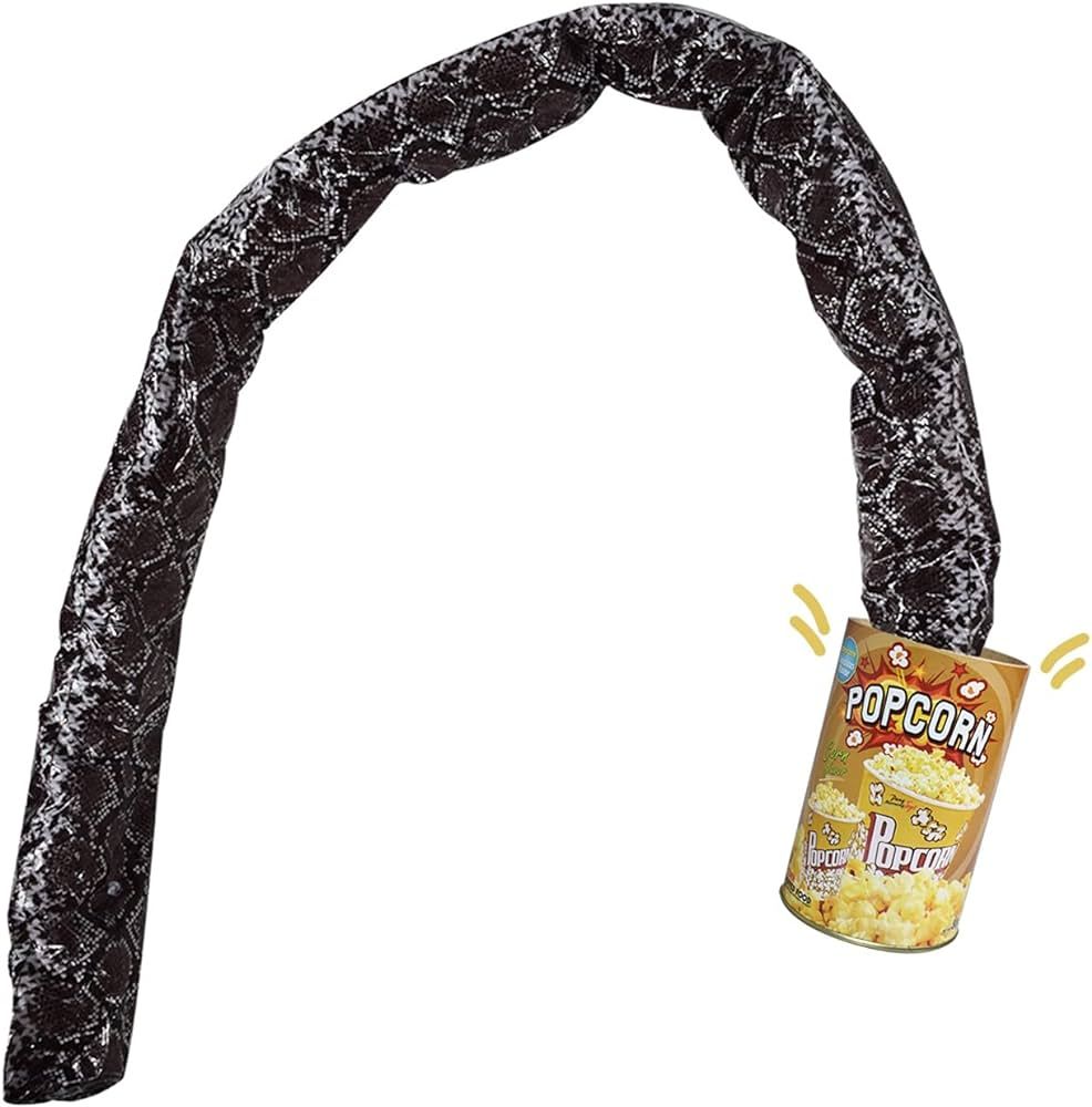 Gag Gift Shocking Toys Popcorn Can with Realistic Rubber Fake Snake Set Prank Joke Toy for Hallow... | Amazon (US)