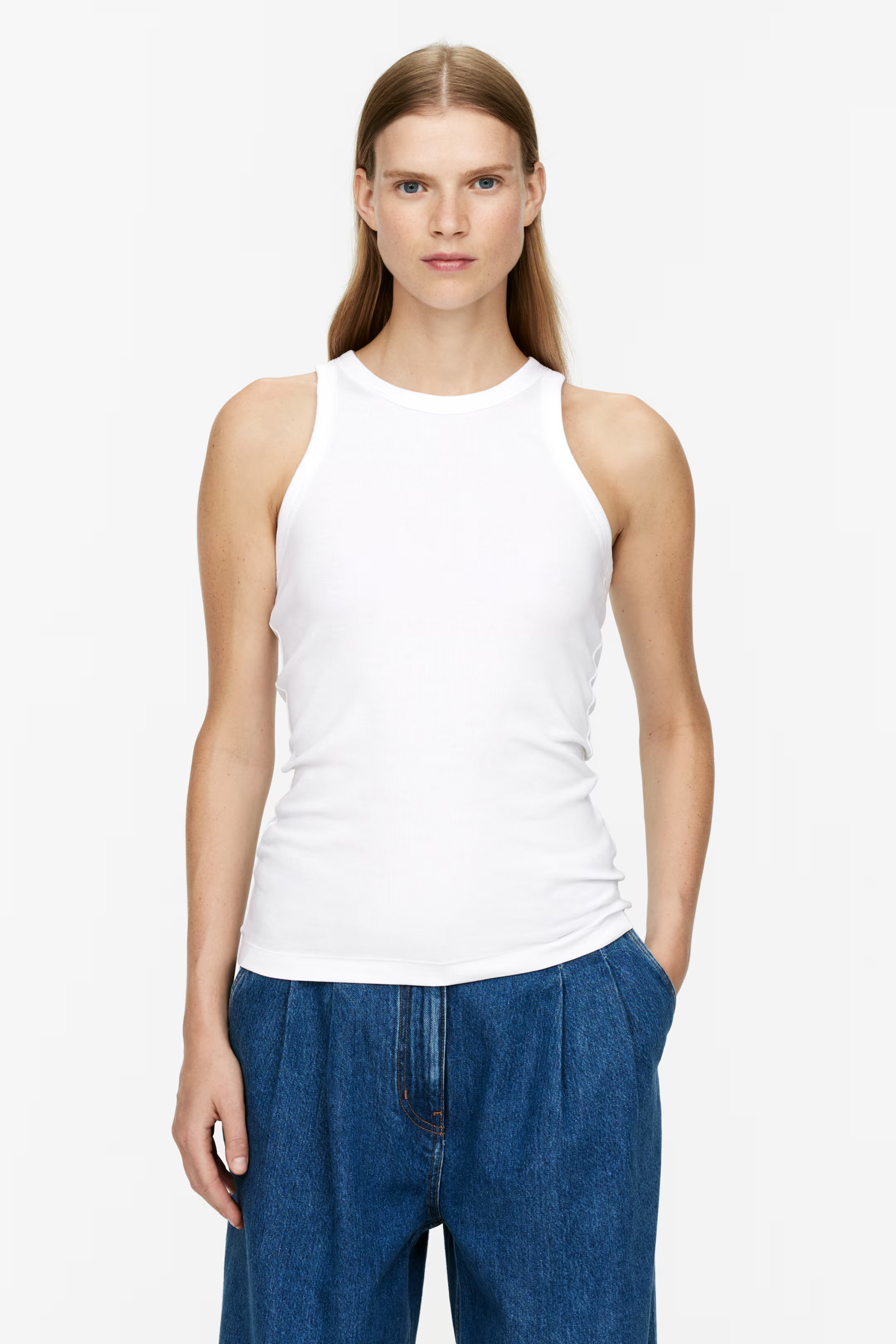 Rib Racer Tank Top | H&M (UK, MY, IN, SG, PH, TW, HK)