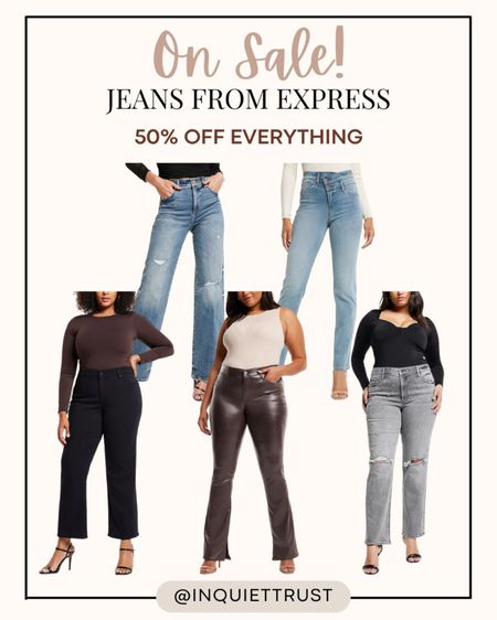 Up to 50% off jeans from Express!

#plussizefashion #onsalenow #trendyfashion #affordableoutfit #outfitinspo 

#LTKworkwear #LTKstyletip #LTKsalealert