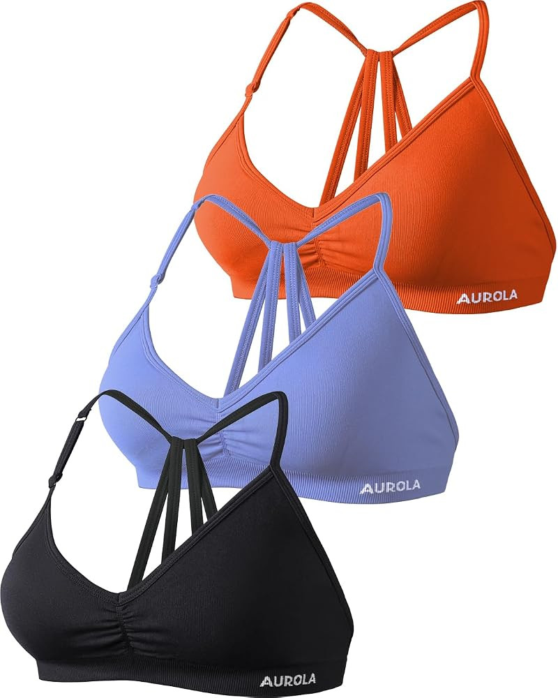 AUROLA Mercury Workout Sports Bras Women Athletic Removable Padded Backless Strapy Minimal Crop T... | Amazon (US)