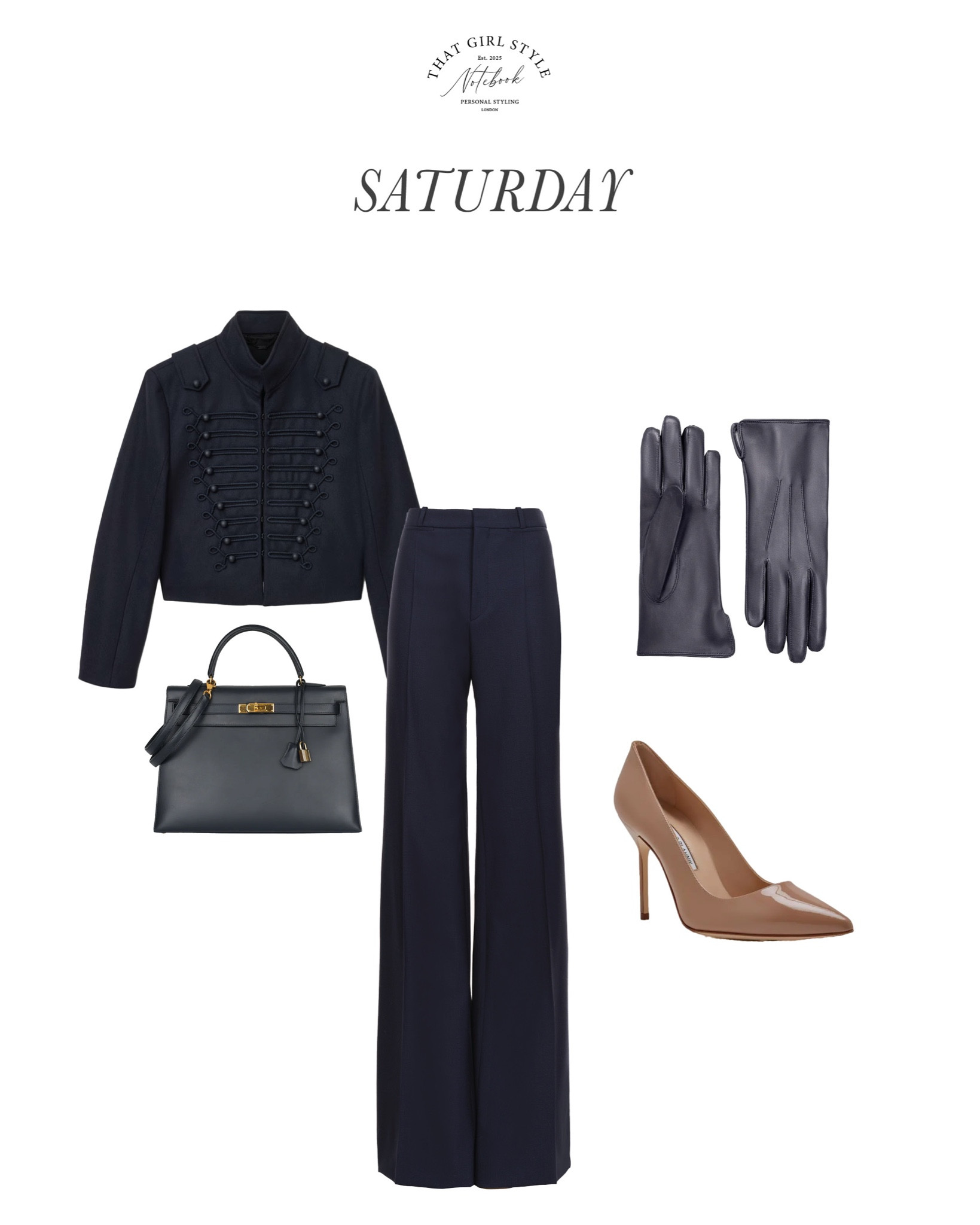 Look 34 | Jacket AllSaints, Trousers Chloé, Bag Hermès, Heels Manolo Blahnik, Gloves Cornelia James

#LTKluxury #LTKautumn #LTKstyletip