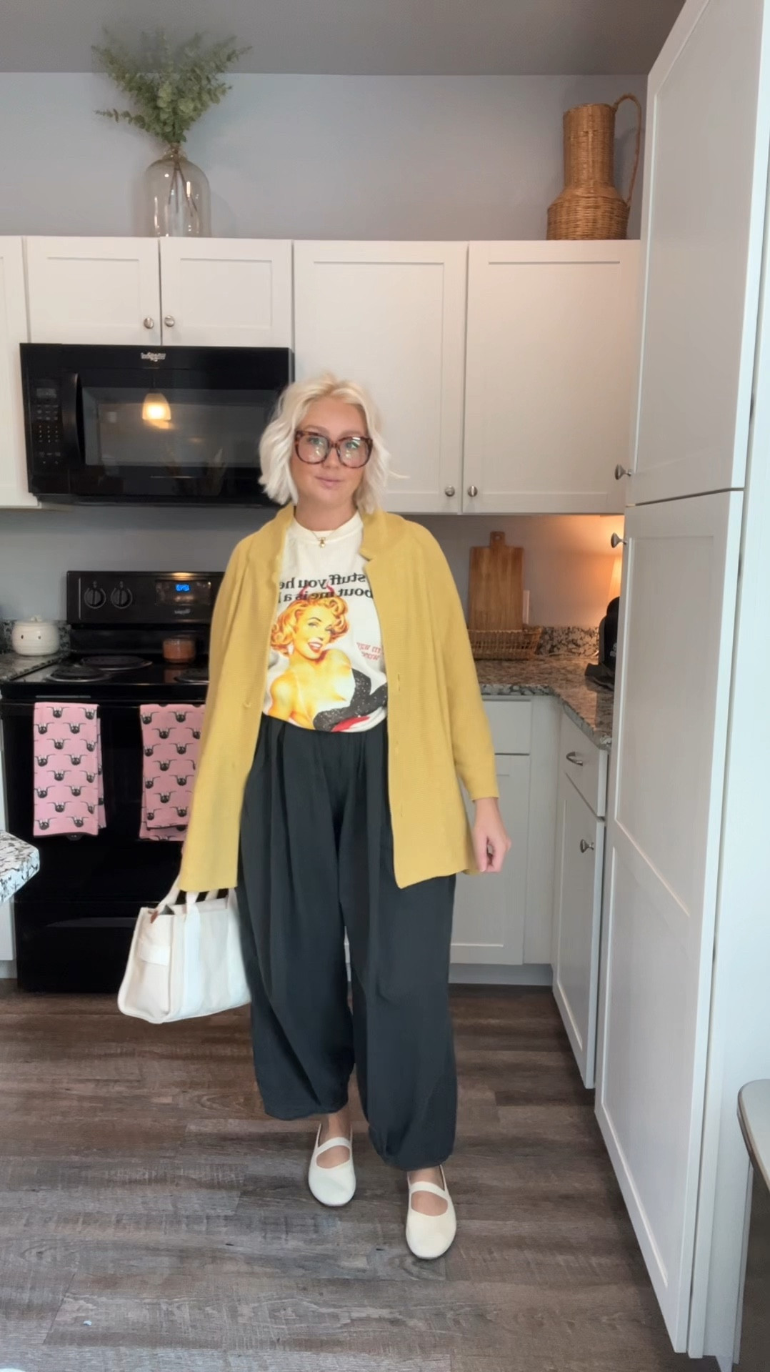 XL tee // cardigan is thrifted (no tag) // large pants // exact glasses are linked  

#LTKFindsUnder100 #LTKMidsize #LTKSeasonal