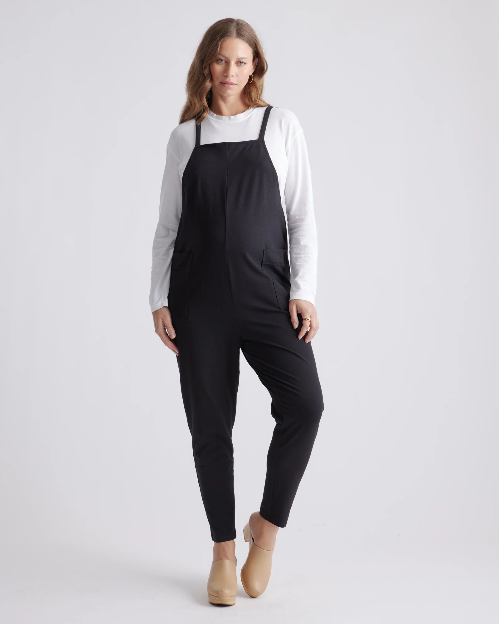 Organic Cotton Maternity Overalls | Quince