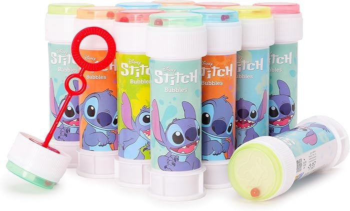 Toyland® Pack of 12 Stitch Bubbles with Wands, 60ml Solution & Novelty Maze Lid - Pocket Money &... | Amazon (US)