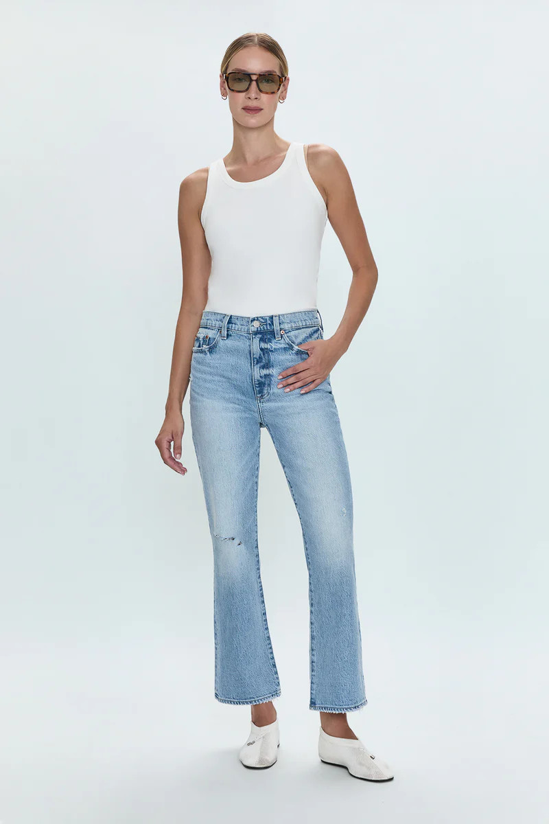 Ally High Rise Vintage Ankle Boot- Scholar Distressed | Pistola Denim