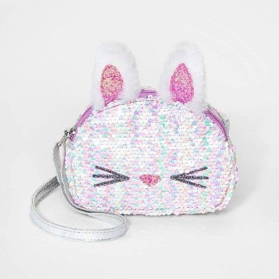 Kids' Flip Sequin Bunny Crossbody Bag - Cat & Jack™ Pink | Target