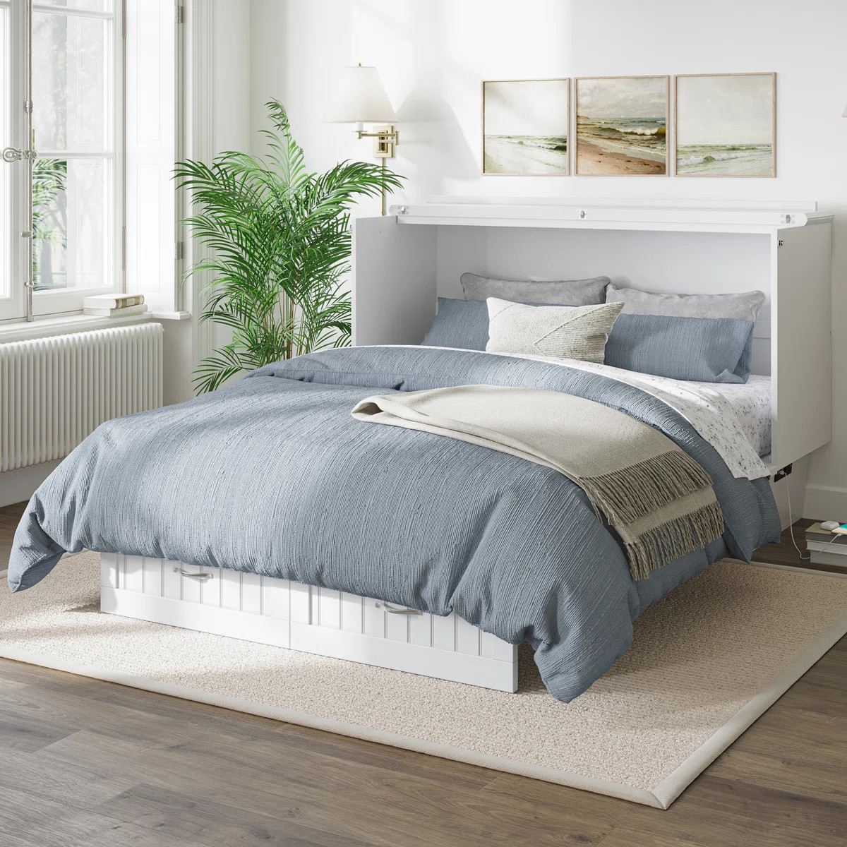 Kindig Murphy Bed Chest with 6" Mattress, Storage and Built-in Charger | Wayfair North America