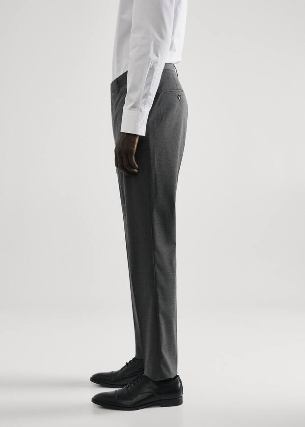Stretch fabric slim-fit suit pants | MANGO (US)
