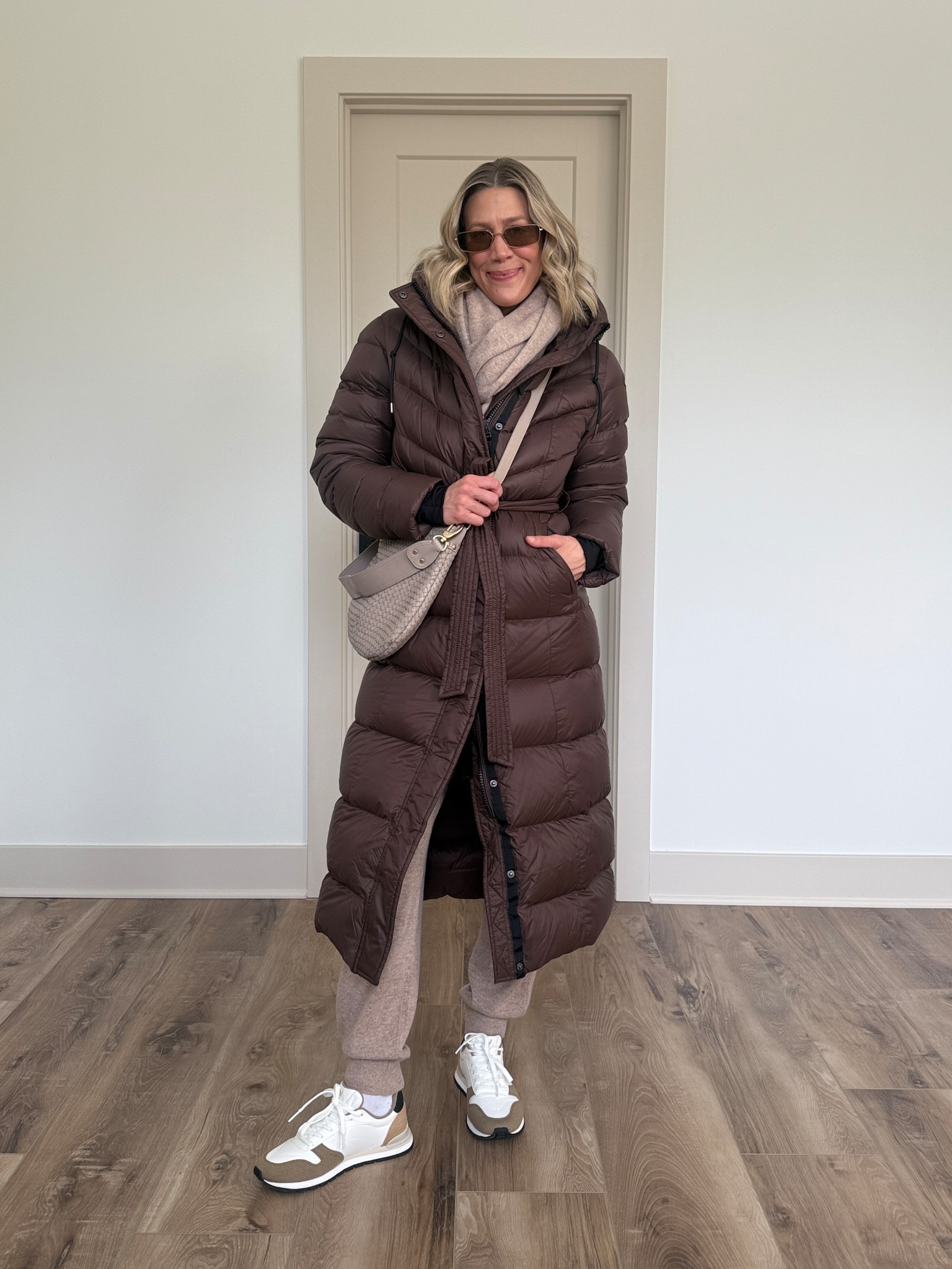 Wearing small cashmere joggers, small cashmere sweater (relaxed/oversized fit), small long sleeve, small puffer coat, cashmere wrap one size

@onequince #quincepartner #liketkit

#LTKootd #LTKFindsUnder100 #LTKOver40