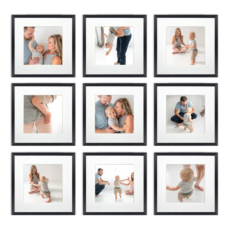 9 Piece Matte Plastic Gallery Wall Frame Set | Wayfair North America