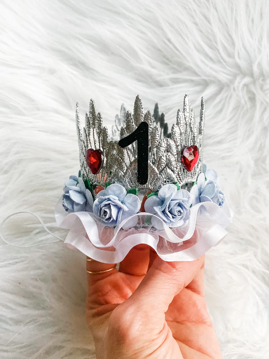 Alice in Wonderland inspired birthday MINI Sienna flower lace crown headband || customize in ANY ... | Etsy (US)