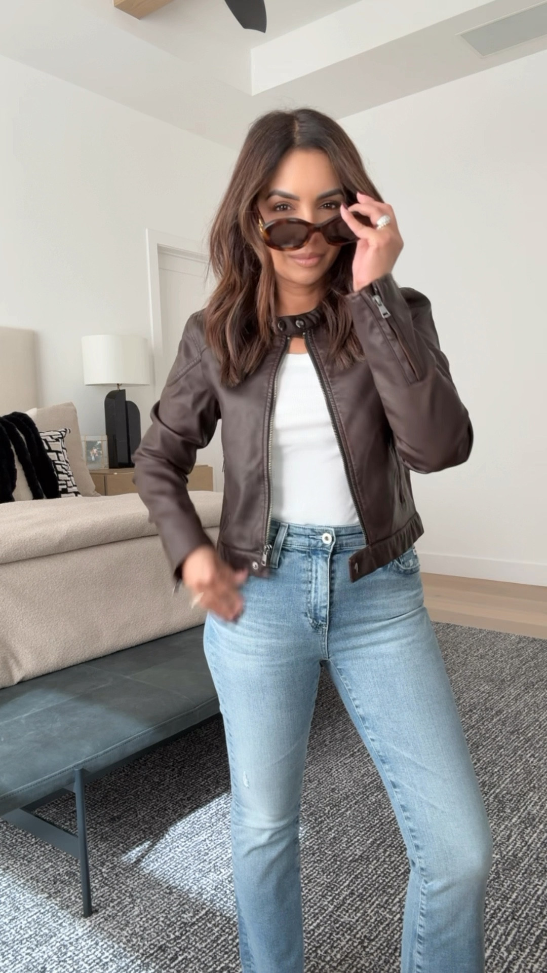 Treated myself to these new designer flats- I sized up half a size to a 7.5 and they are SO comfortable. They will be a staple this season and into the Spring as well. 

My jacket is the most gorgeous color & under $100! Runs TTS, size up if between sizes. 

Wearing an xs in ribbed tee, I have this in 3 colors and love it, runs TTS 
Mom style, luxury finds, classic style @nordstrom #nordstrompartner

#LTKStyleTip #LTKFindsUnder100