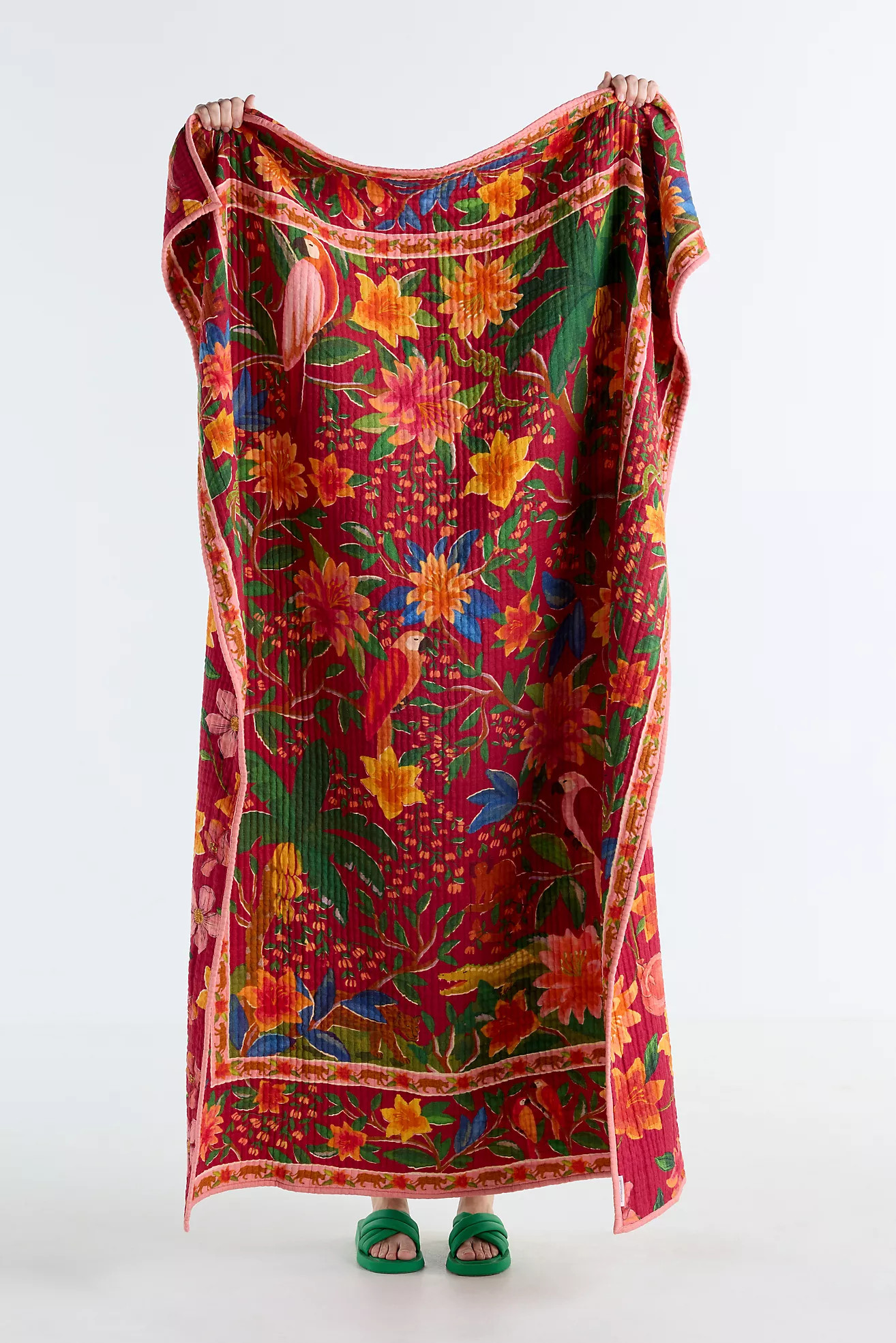 Farm Rio x Anthropologie Cotton Printed Throw | Anthropologie (US)