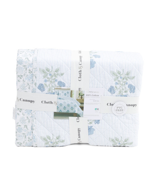 Cotton Laha Floral Quilt Set | TJ Maxx