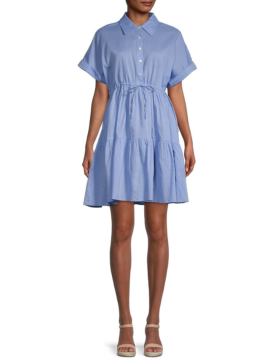 Area Stars Women's Playa Tiered Shirt Dress - Blue - Size XS | Saks Fifth Avenue OFF 5TH