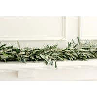 Handmade Fresh Olive Branch Greenery Garland - For Wedding, Home Decor, Holiday Party, Christmas Decor | Etsy (US)