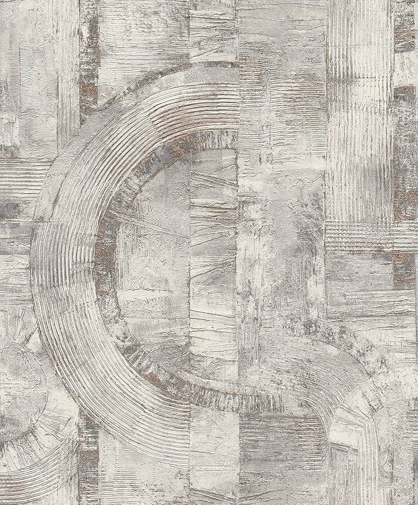 Rasch Abe Light Grey Geo Wallpaper | Amazon (US)