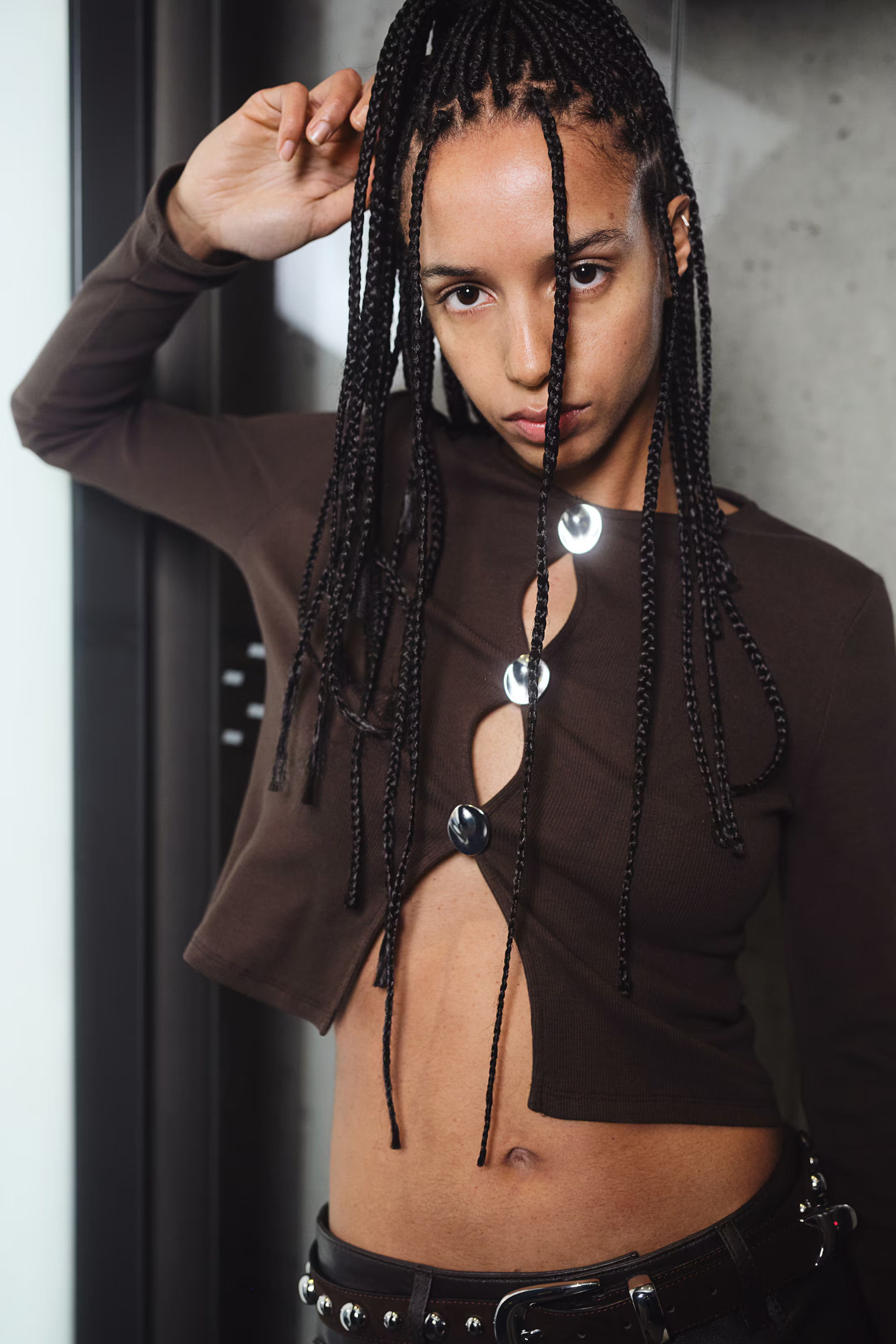 Button-Detail Ribbed Top | H&M (US + CA)