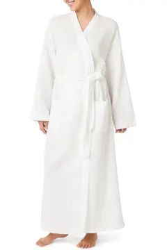 Micro Waffle Detail Cotton Robe | Nordstrom